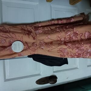 Chic Peach Floral Dress